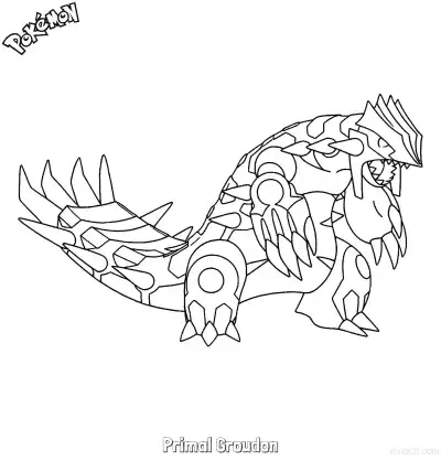 Free printable Primal Groudon Coloring Page - Free Printable Pokemon Coloring Sheets coloring page